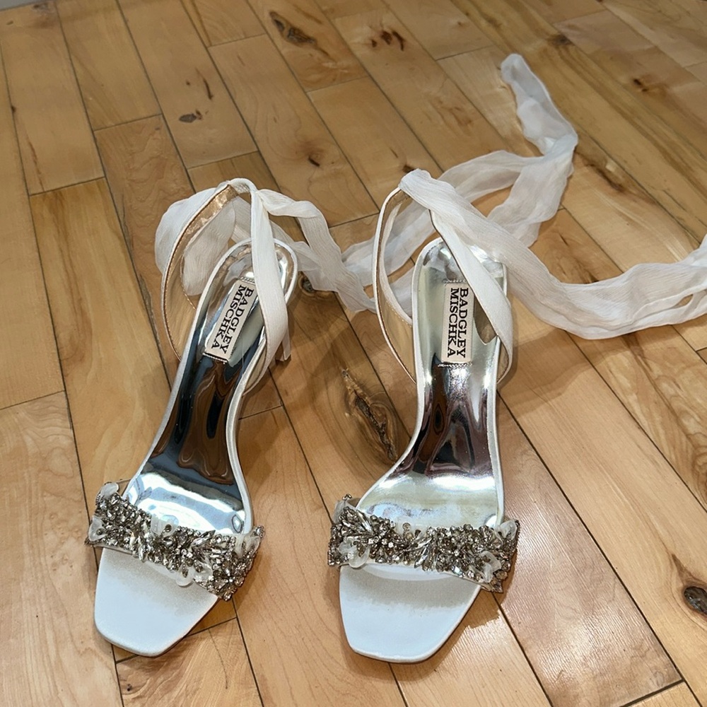 Badgley Mischka Beaded Heels Bobbie